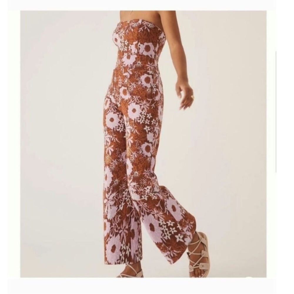 Anthropologie the Botanist Strapless Jumpsuit